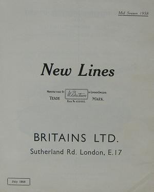 Britains New Lines July 1958